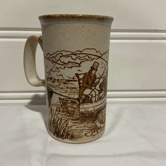 Dunoon Scotland Stoneware Coffee Mug Cup Vintage Textured Graphic 9.5 oz 5” - Picture 3 of 6